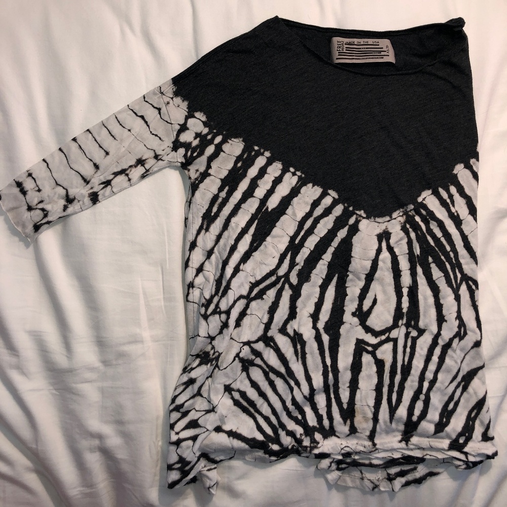Free People 3/4 Length Tie Dye Shirt